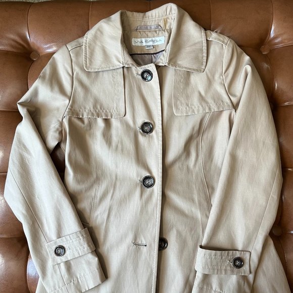 EUC! VIA SPIGA Trench/Rain Coat PP - Picture 1 of 16